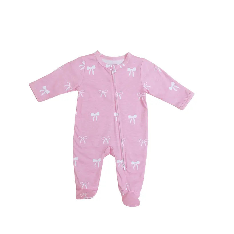 Zipped Onesie (0–12 Months) – Pretty in Bows Snuggle Buds