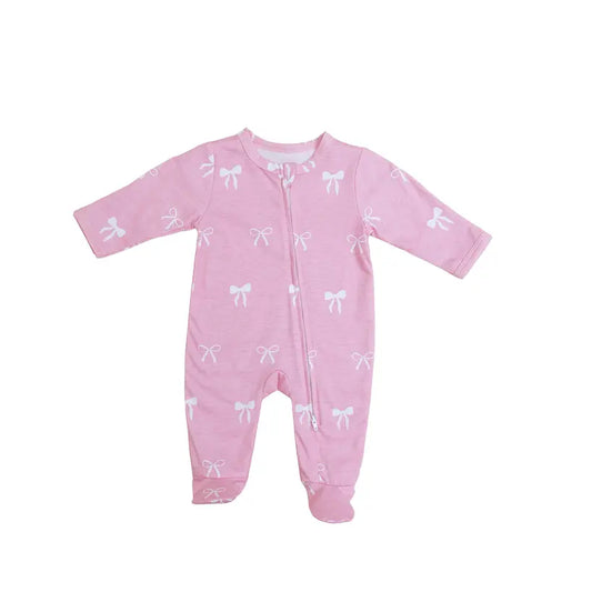 Zipped Onesie (0–12 Months) – Pretty in Bows Snuggle Buds
