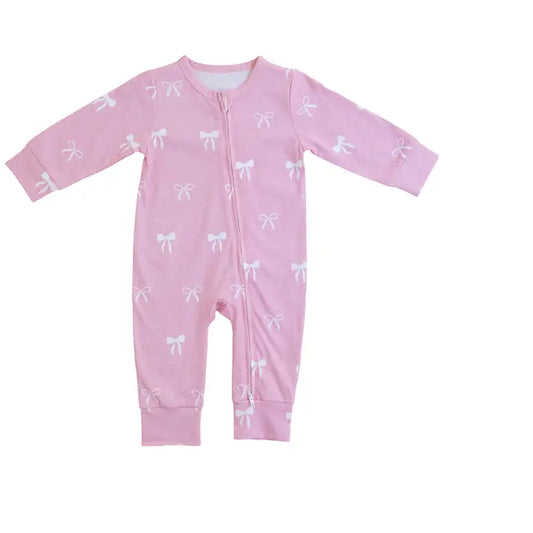 Zipped Onesie (0–12 Months) – Pretty in Bows Snuggle Buds