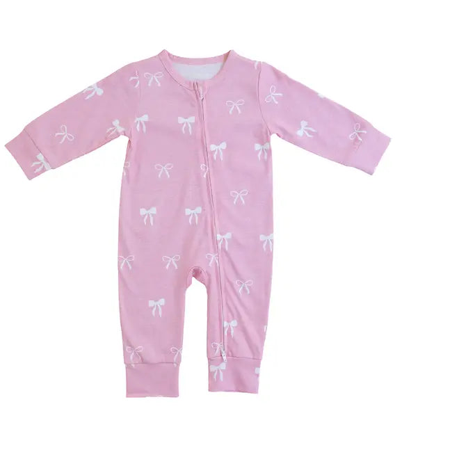 Zipped Onesie (0–12 Months) – Pretty in Bows Snuggle Buds