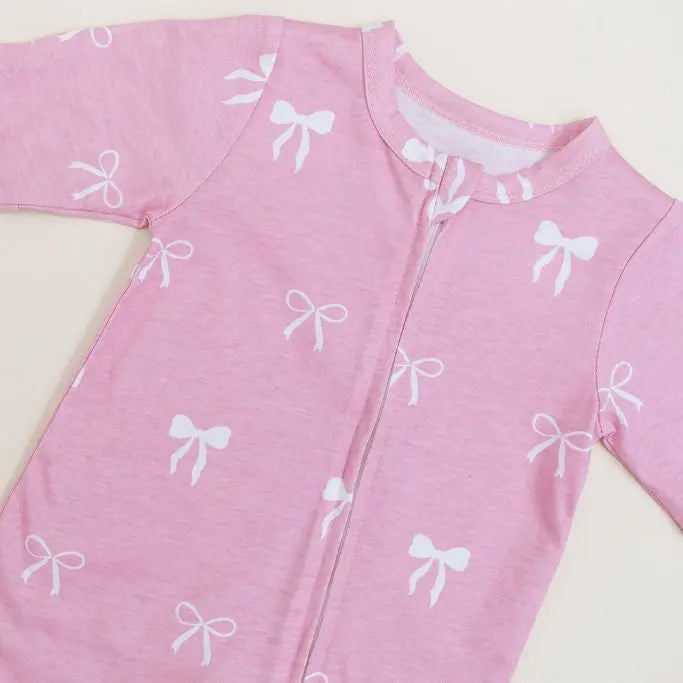 Zipped Onesie (0–12 Months) – Pretty in Bows Snuggle Buds