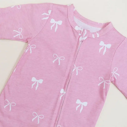 Zipped Onesie (0–12 Months) – Pretty in Bows Snuggle Buds
