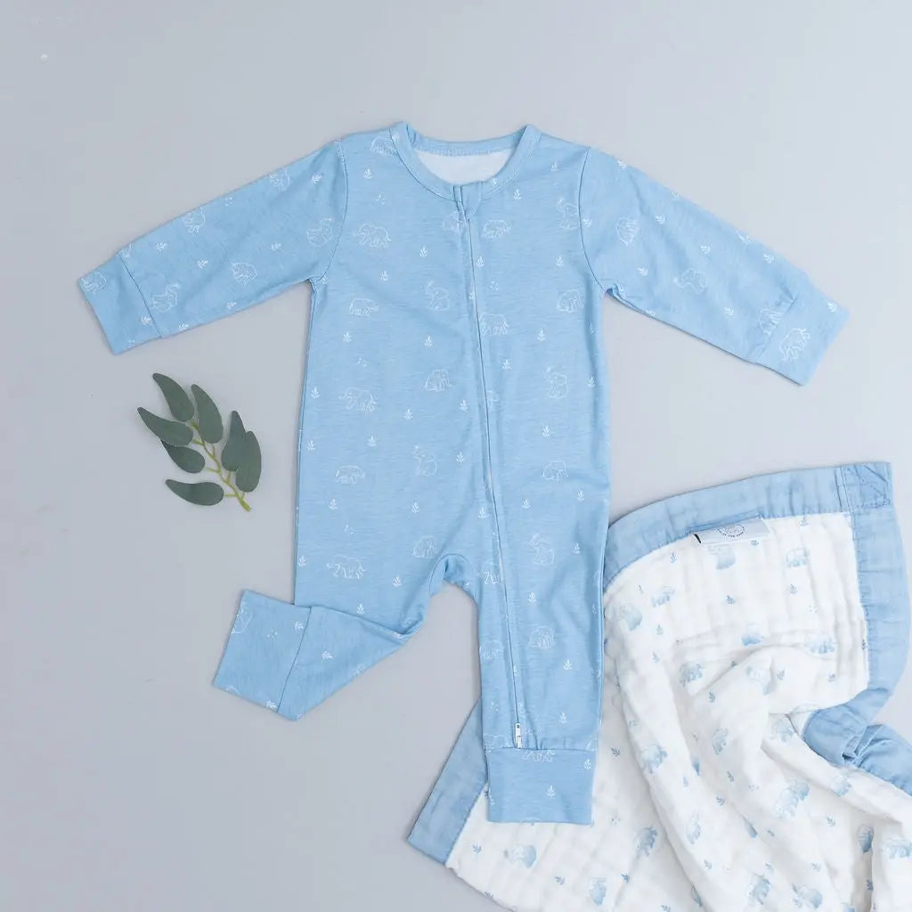 Zipped Onesie (0–12 Months) – Tiny Trunks Snuggle Buds