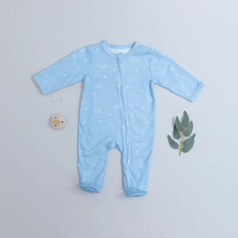 Zipped Onesie (0–12 Months) – Tiny Trunks Snuggle Buds